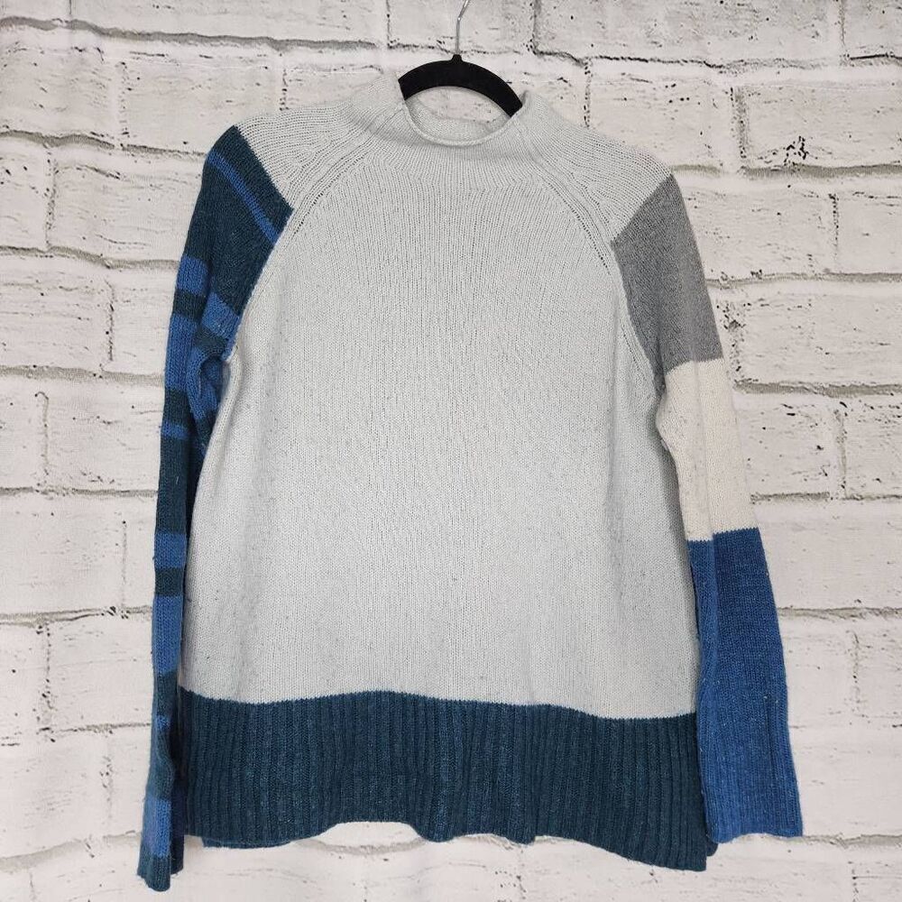 Zaket & Plover Womens Multicolor Stripe Funnel Neck Wool Blend Sweater Size XS